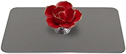 Toaster Tops A3002-4S Red Flower Toaster Top, Silver/Red