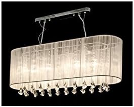 Belgravia Crystal Chandelier Pendant Light Glass, White, Height: 30cm Width: 70cm Depth: 19cm - Image 4