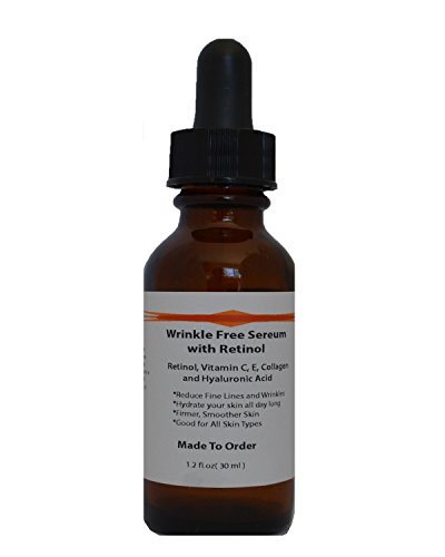 Wrinkle Free Serum with Retinol, Vitamin C and E, Collagen, and Hyaluronic Acid (1.2oz)