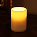 GiveU Flameless Plastic Led Candle with Timer, Battery Operated Pillar Flickering Candle For Indoor and Outdoor Decoration, 3 x 4
