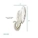 Wall Charmers Mini White + Gold Tusk Faux Elephant Head Wall Hanging - 10 inch Faux Taxidermy Animal Head Wall Decor - Handmade Farmhouse Decor