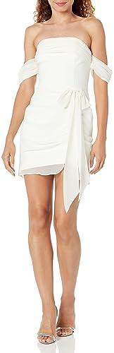 Amazon.com: Lucy in the Sky Becca Wrap Ruffle Dress