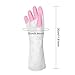 NetBoat 3 Pair Waterproof Rubber Latex Cleaning Gloves for Kitchen Dish Washing Laundry Cleaning (Medium, 3 Bright Finger Colors)