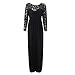 Inkach Maternity Dress | Women Lace Sleeve Long Maxi Dresses Photography Props Pregnancy Maternity Gown (US:4/Label Size:S, Black)