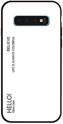 Gradient Tempered Glass Phone Case for Samsung Galaxy S10e S8 S9 S10 Plus Note 8 9 S7 Edge A5 A8 A6 J8 2018 A7 Back Cover Conque,White,for Samsung A7 2017
