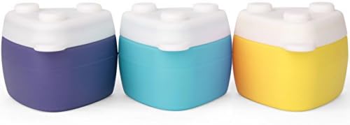 Pill Case Food Grade Silicone Portable For Travel Jewelry Case (Lime-Purple-Azure)