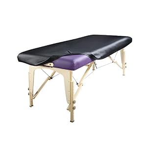 Vinyl Massage Table Protector Cover Fitted (Black)