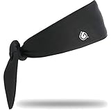 GymWrap by Nicole Ari Parker Fitness Headband Featuring Sweat-Wicking Patented EvapoTech Perfect for Working Out, Active Lifestyle, Yoga, Running, and Outdoors (Black)
