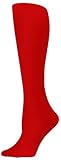 Opaque Fashion Tights by Foot Traffic, One Size Fits Most (Red)