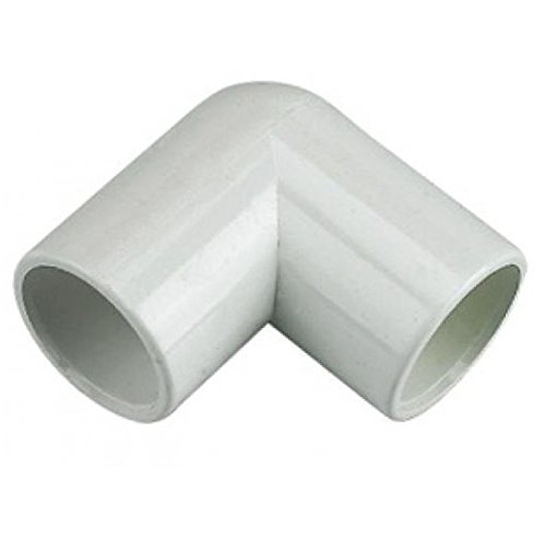 FLOPLAST overflow pipe 90 degree bend 21.5mm white - Bag of 5