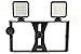 Rizer Smartphone Video Rig Handheld Grip Stabilizer with 2 Dimmable 49 LED Lights and Bluetooth Clicker Remote
