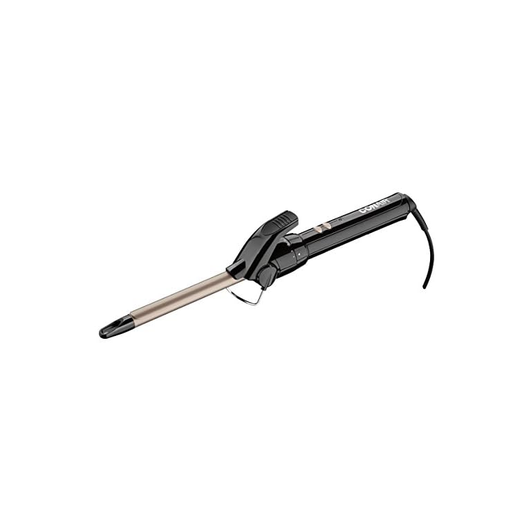 Conair Double Ceramic Curling Iron, 0.5 Inch Curling Iron, White/ Rose Gold