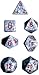 Polyhedral 7-Die Speckled Dice Set - Air