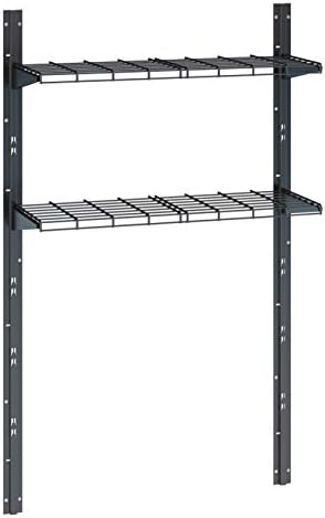 Suncast Sierra Shelf Kitstorage Shelving Shed Dual Shelving System Black