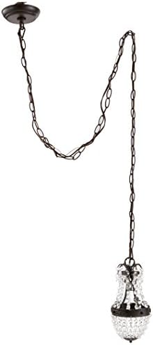 Sterling Clear Crystal Mini Pendant, Bronze