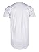 Screenshotbrand Mens Hipster Hip-Hop Premiun Tees - Stylish Longline Latest Fashion T-Shirts - Embossed Metalic Gold - White - Medium