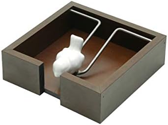 WoodArt Wooden Napkin Holder with Metal Handle (6 Inches, Bird)
