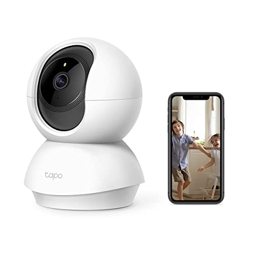 TP-Link C210 WLAN IP Kamera Überwachungskamera (Linsenschwenkung und Neigung, 3MP-Auflösung, 2-Wege-Audio, Nachtsicht zu 9m, bis zu 256 GB lokaler Speicher) Weiß/Schwarz, 1 Stück (1er Pack)