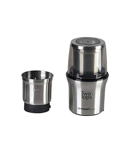 TZS First Austria elektrische Kaffeemühle Gewürzmühle Zerkleinerer für Kaffeebohnen, Nüsse, Gewürze, Gemüse, 2…