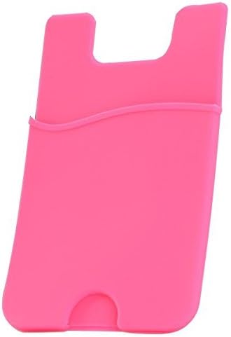 Posh Pocket - Self Adhesive Silicone Wallet for Smart Phones (Hot Pink)