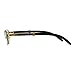 SA106 Art Nouveau Vintage Style Oval Metal Frame Eye Glasses Exposed Lens Yellow Gold