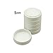 Vivid Porcelain White Round Watercolor Palette Container Dish with Lid â€“ for Painting, Small Jewelry Storage, Sauce Dishes â€“ 5-Pack