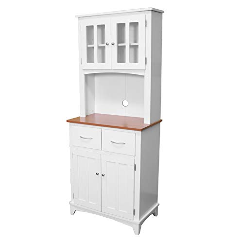 Home Source Brook Microwave Stand (White)