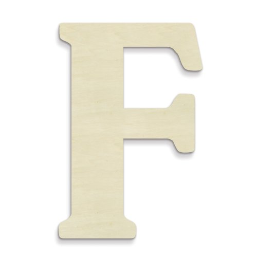 UNFINISHEDWOODCO Unfinished Wood Letter, 15-Inch, Monogrammed F, Large