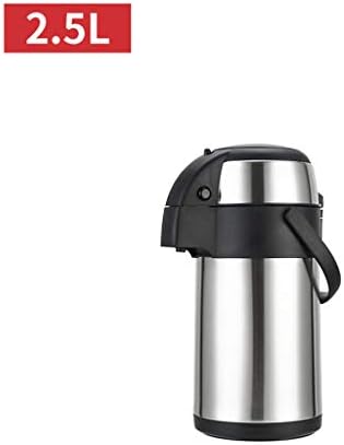 MGE UPS Systems Airpot,Pump Action Thermal Flask with Pump Mechanism Stainless Steel for Hot Cold Liquids 2.5/3/4/5L (Size : 15x33.5cm)