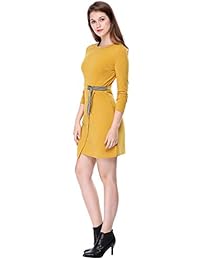 Allegra K - Vestido para mujer, diseño de rayas, estilo casual