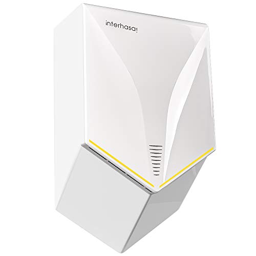 interhasa! Automatic Commercial Hand Dryer 1000W Electric Hand Dryers Fast Drying in 6s, Hand Dryers for Bathrooms Commercial Low Noise 60 dB, (White, 110V)
