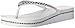 Skechers Cali Women's Vinyassa-Sticks & Stones Flip Flop, White/Silver, 8 US/8 B US