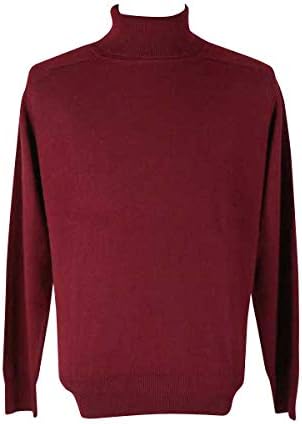 Amazon ファッズ カシミヤ100 タートルネック セーター ワイン メンズ L セーター 通販