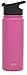 Simple Modern 18 oz Summit Water Bottles + Extra Lid - Vacuum Sealed Wide Mouth Aluminum Vessel 18/8 Stainless Steel Flask - Pink Hydro Travel Mug - Cotton Candy