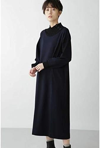 Amazon ヒューマンウーマン ストレッチポンチワンピース ネイビー M ワンピース チュニック 通販