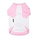 Blueberry Pet Chill Summer California Cotton Dog Shirt in Pink, Back Length 16