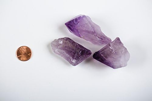 Natural Semi Polished Amethyst Point Stone - Set of 2