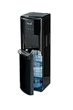 Primo Bottom Loading Water Cooler - 2 Temperature Settings, Hot & Cold - Energy Star Rated Water Dispenser with Child-Resistant Safety Feature Supports 3 or 5 Gallon Water Jugs [Black]