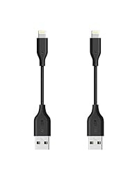 [2-Pack] Anker Powerline 4 inches Cable Lightning, MFI de Apple Lightning a USB Cable de carga para iPhone X 8 8 PLUS 7 7 Plus 6 6S Plus, iPad mini Air Pro iPod Touch (Negro)