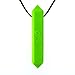 Quell-O Gravity Stone Chewable Sensory Teether Necklace for Soft, Mild Chewers - Tough, Green