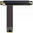 JMT ADT-R43SR M.2 NGFF NVMe Key M to PCIE x16 Extension Cable 32G/BPS 16x PCI-e PCI-Express Graphics Card Riser Adapter R43SR for M2 2230 2242 2260 2280 (25cm)