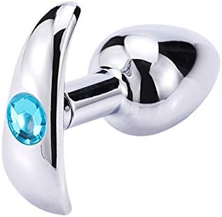 DaySing 1PC Aluminum Alloy Jeweled Anal Butt Plugs Anal Mini Jump Eggs Trainer Toys(B)