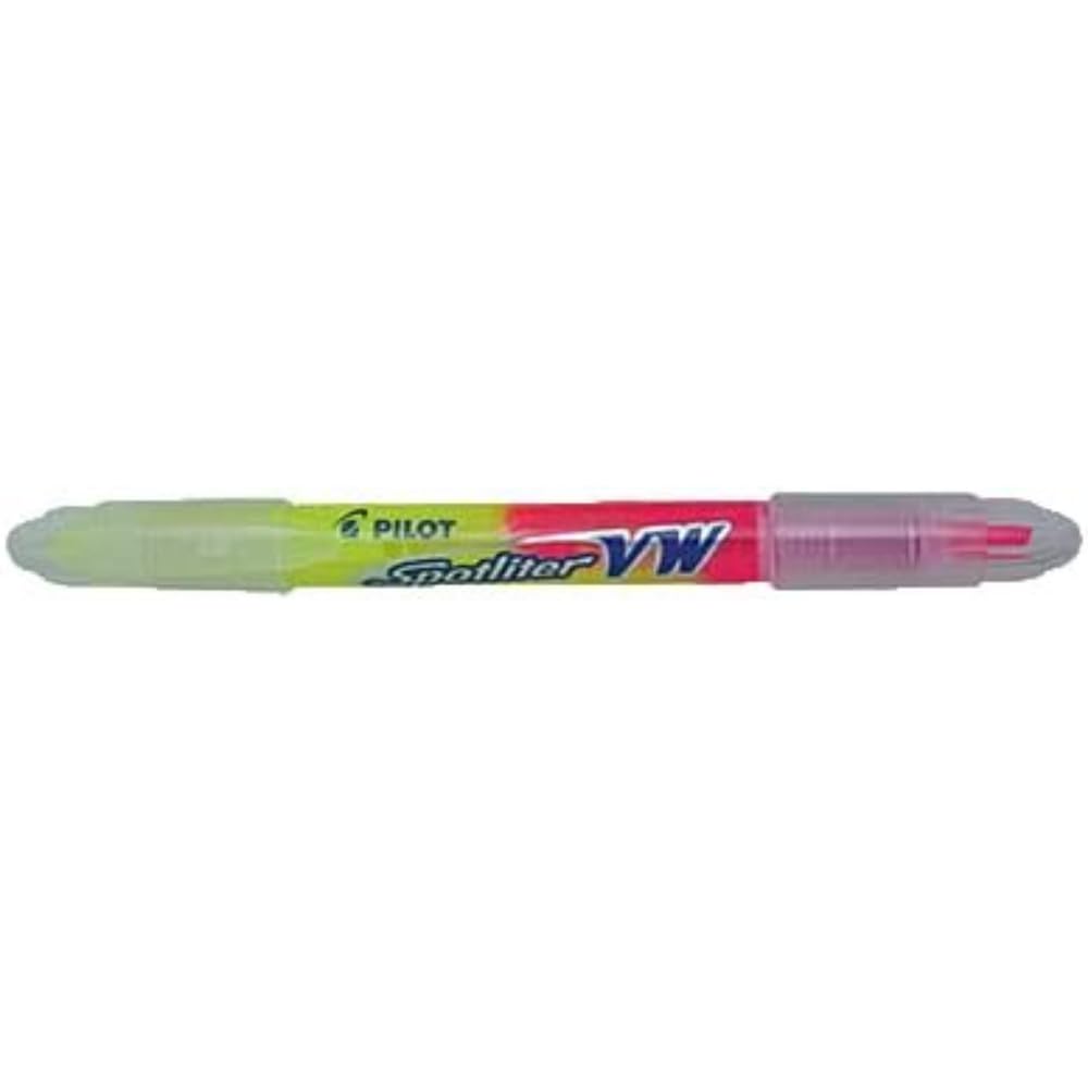 Pilot Begreen Recycled VW Spotliter Double Ended Highlighter 3.6 mm Tip - Yellow/Pink, Box of 10