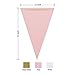 Ling's moment Paper Pennant Banner Triangle Flags Garland for Wedding, Baby Shower, Cake Smash, Photo Props, Event & Party Supplies, 15pcs Flags(Pink+Pearl White+Gold Glitter)