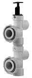Pentair 263064 PVC Push Pull Slide Valve, 7 1/2 Inch Centerline, Almond, For D.E. and Sand Filters