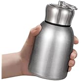 Mini Stainless Steel Thermal Bottle Small Vacuum Insulated Water Bottle, Portable Leakproof Sport Tumbler Cup Hot and Cold Travel Mug 10 oz (Silver)