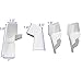 X-Haibei 4 Pack RV Rain Gutter Spouts Extensions, Directs Rainwater Away from Sides of RV, 2 Left 2 Right 3 1/2 inch Gutter Spouts (White)