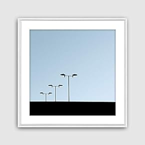 Framed Canvas Wall Art Geometric Building Canvas Prints Home Artwork Decoration for Living Room,Bedroom - 16x16 inches