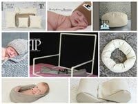 STARTER SET #19 ~ Travel size Posey Pillow, Squishy Poser, Doughnut Poser, set of 5 positioners, and Small size Backdrop Stand ~ NEWBORN PHOTO PROP