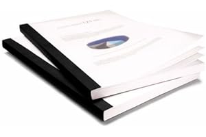 Coverbind Clear Linen Wrap-Around Thermal Binding Report Covers - 1/8 inch Spine, Letter Size, Black, Portrait - Qty 90 (08CB18BLACK)